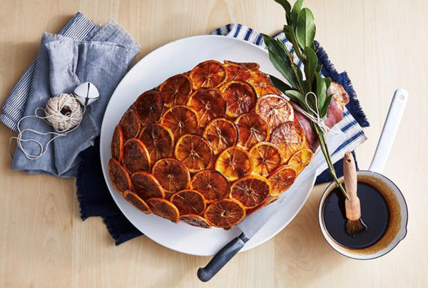 Coffee and brown sugar glazed ham