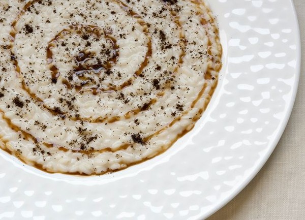 Coffee and Parmesan cream risotto