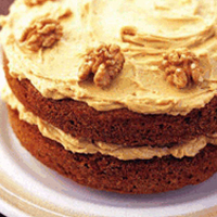 Coffee and walnut cake