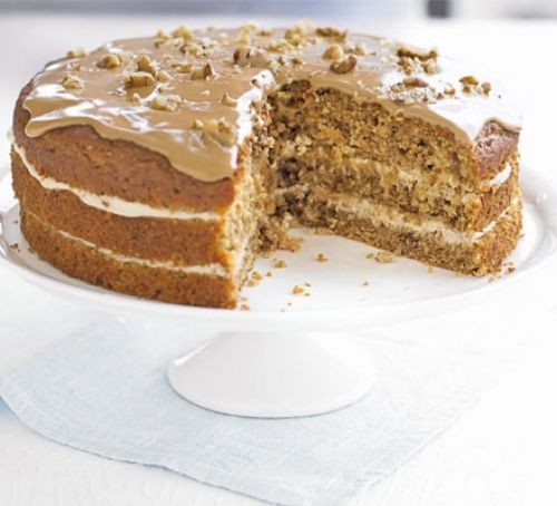 Coffee and walnut cake