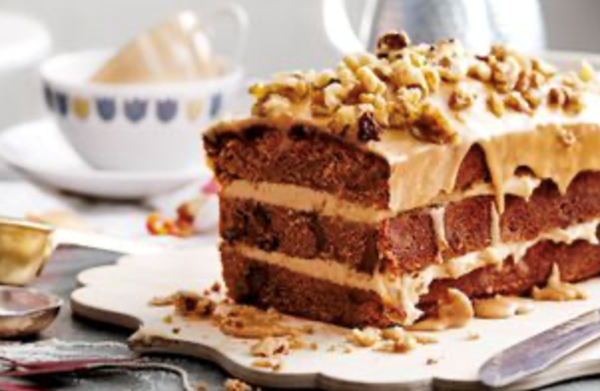 Coffee and walnut cake