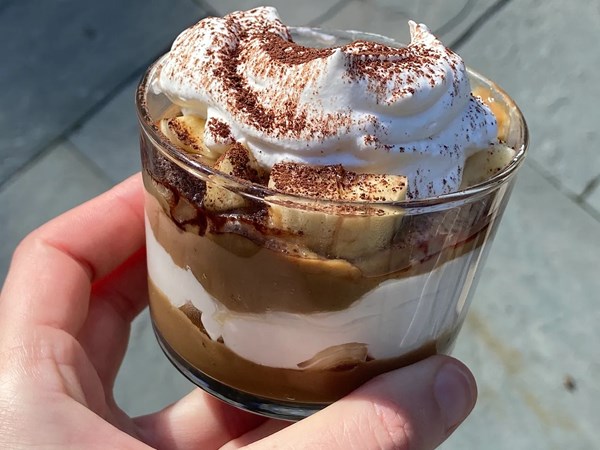 Coffee banana pudding