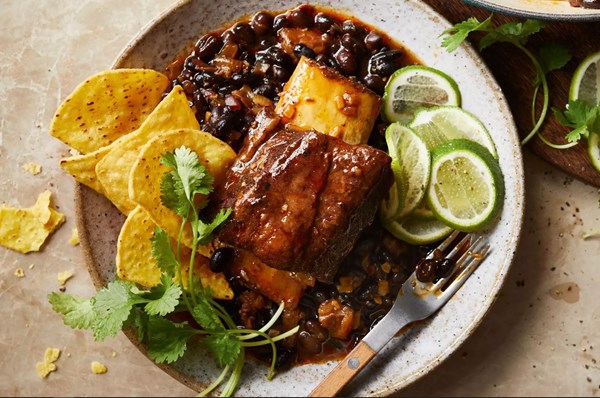 Coffee-braised short ribs with black beans