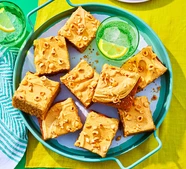 Coffee, caramel & hazelnut traybake