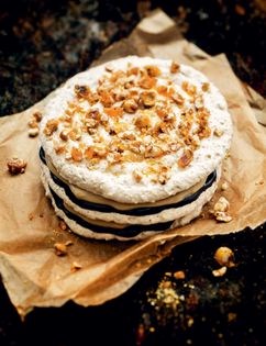 Coffee, chocolate and hazelnut Dacquoise