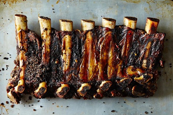 Coffee-crusted barbecue beef ribs
