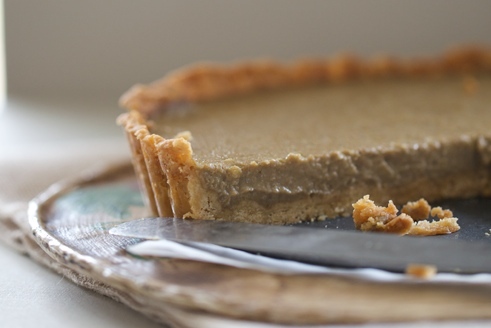Coffee custard tart