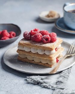 Coffee donut millefeuille