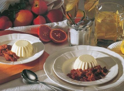 Coffee granita with panna cotta