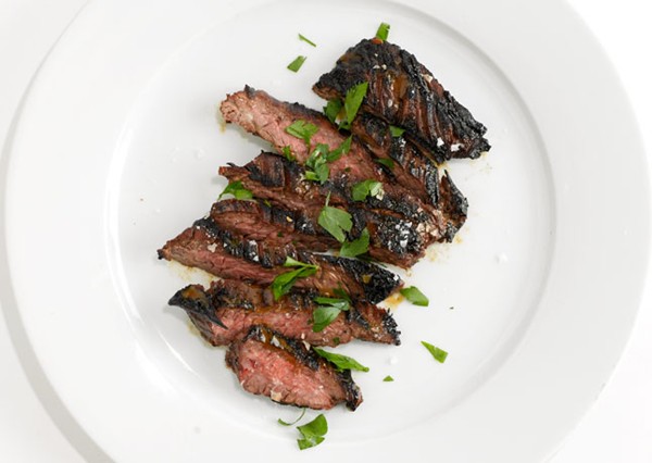 Coffee-marinated skirt steak