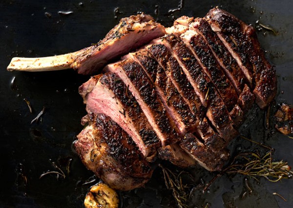 Coffee-rubbed rib eye