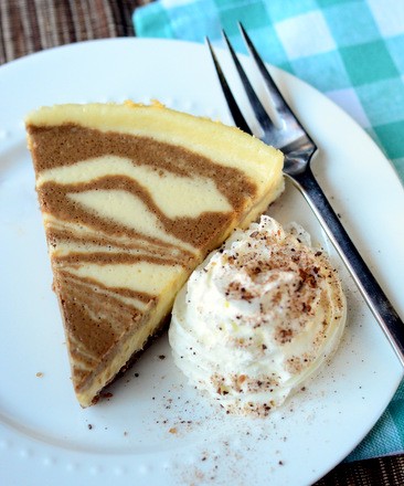 Coffee-swirl cheesecake