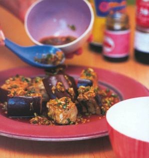 Cold aubergine salad