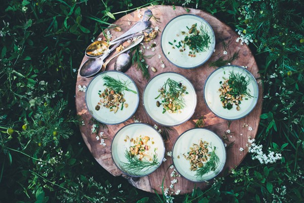 Cold avocado soup