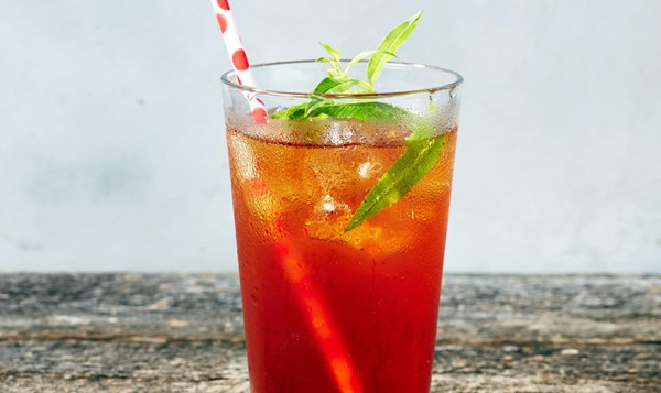 Cold brew plum iced tea