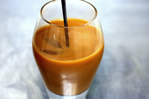 Cold-brewed iced coffee