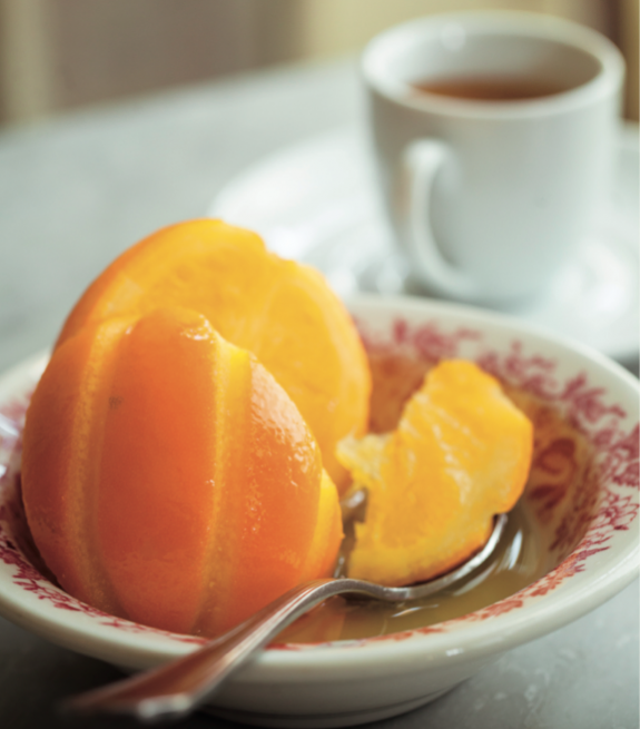 Cold candied oranges