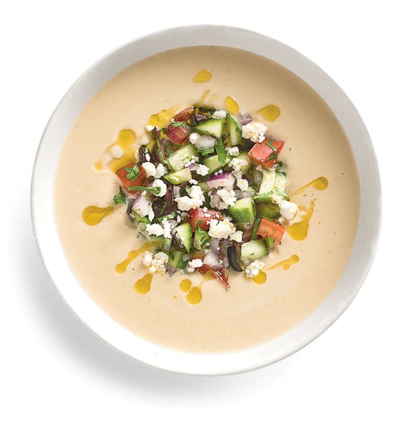 Cold chickpea-tahini soup