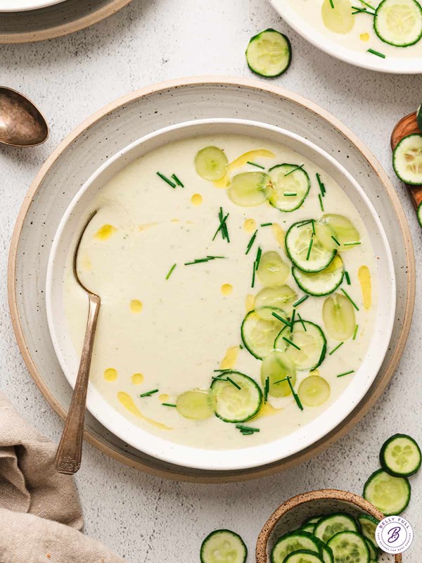 Cold cucumber soup