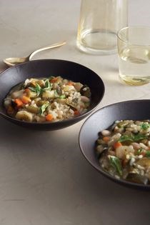 Cold minestrone with rice