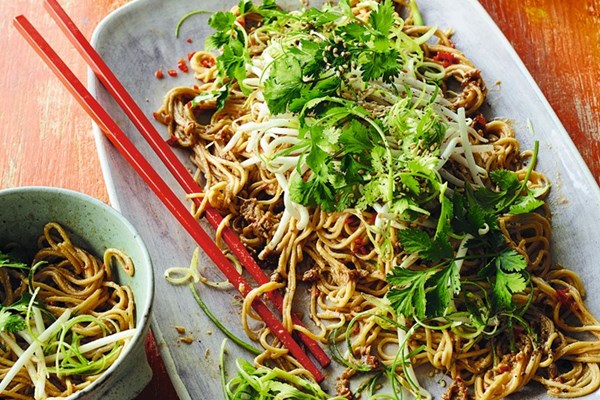 Cold noodle salad (Sichuan-style liang mian)