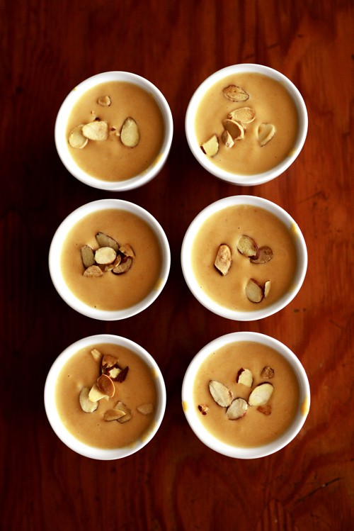 Cold peach soup