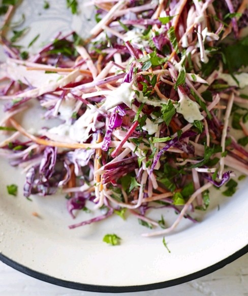 Coleslaw with chervil dressing