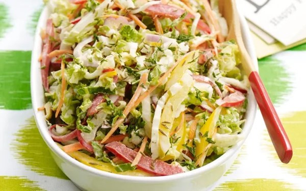 Coleslaw with creamy cumin-lime-dill vinaigrette