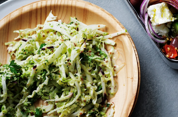 Coleslaw with honey mustard aioli dressing