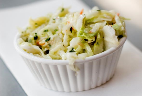 Coleslaw with maple syrup