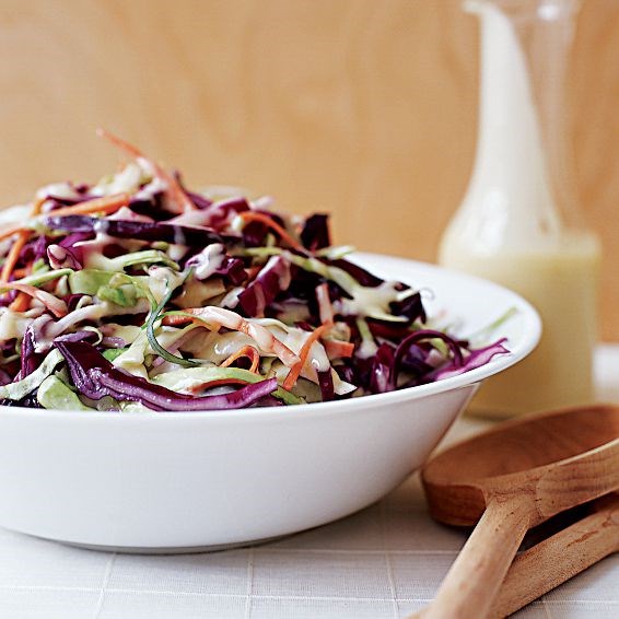 Coleslaw with miso-ginger dressing