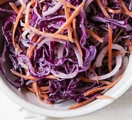 Coleslaw with tahini yogurt dressing
