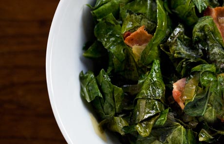 Collard greens with bacon