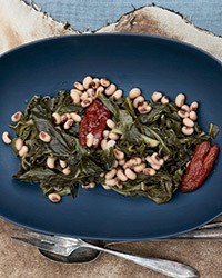 Collard greens with black-eyed peas