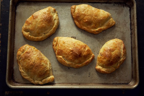 Collards and cheese pasties