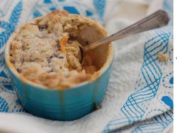 Colombe's wheat-free lavender apricot crisp
