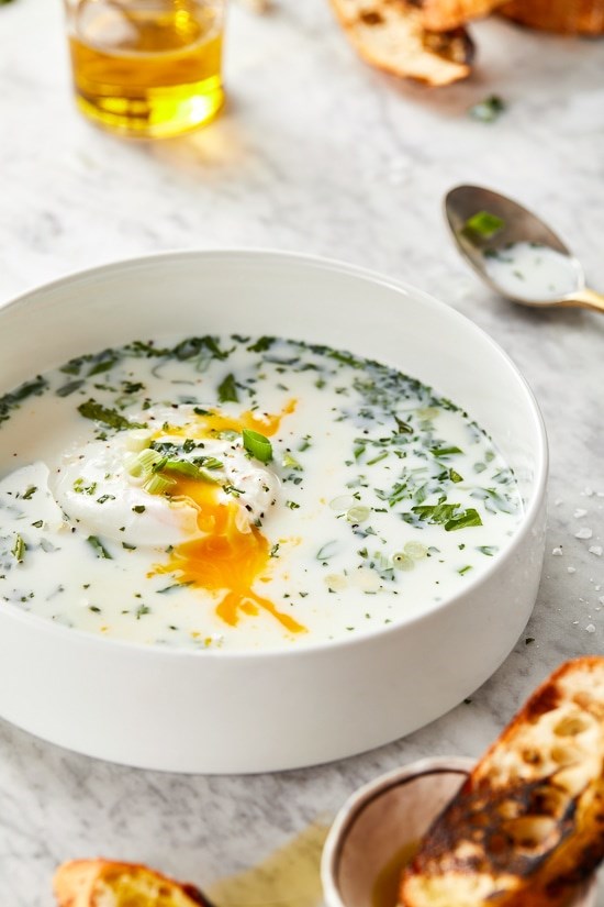 Colombian milk and egg soup (Changua)
