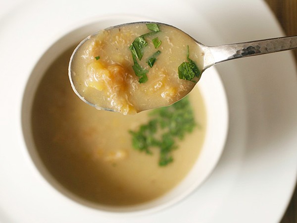 Colombian plantain soup (Sopa de platano)