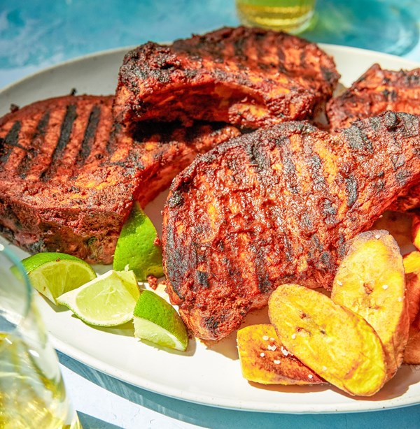 Colombian-style asado pork chops