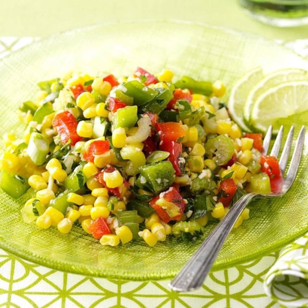 Colorful corn salad