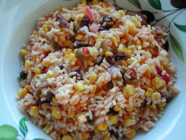 Comino corn and rice salad