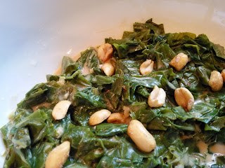 Common plantain in peanut sauce