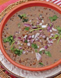 Community kitchen traditional lentils (Langar ki dal)