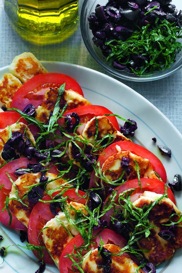 Comptoir tomato and halloumi salad