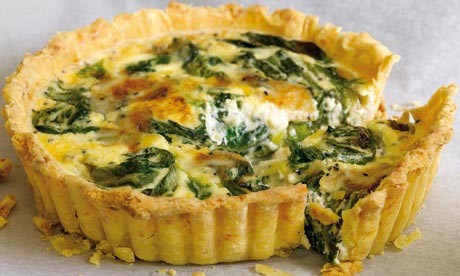 Comté and polenta tart