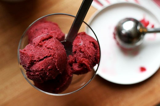 Concord grape sorbet