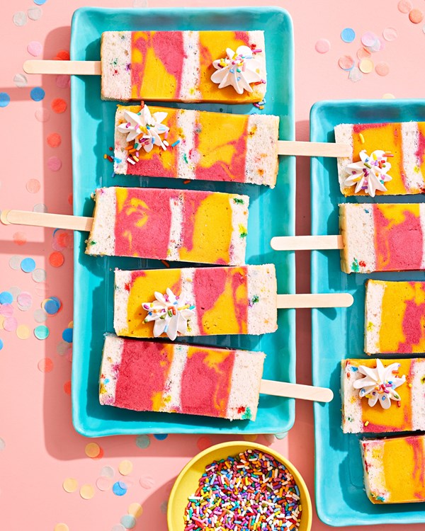 Confetti cake & ice cream pops