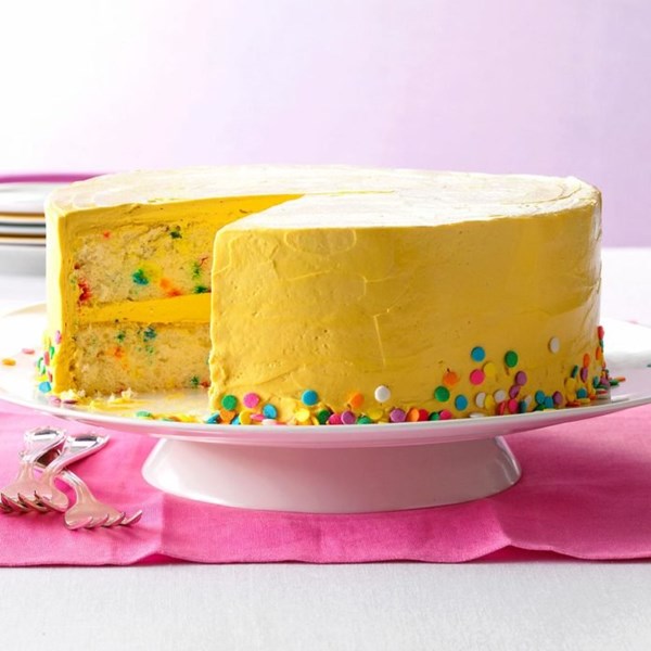 Confetti cake with brown sugar buttercream