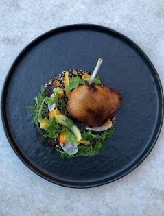 Confit duck with dried tangerine peel