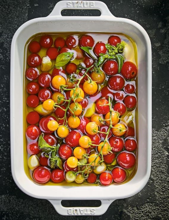 Confit of little tomatoes